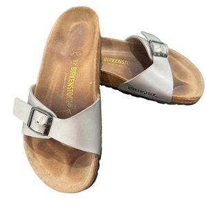 Birkenstocks slide ins.